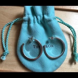 Tiffany & co. 1837 sterling silver narrow hoops